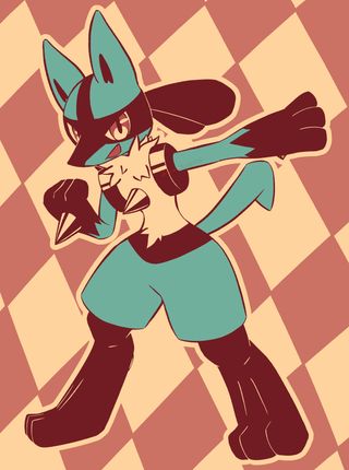 Thumbnail for Actual Lucario Art